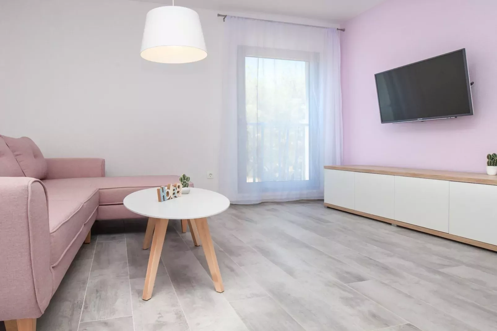 Apartments Dva Galeba - Comfort One Bedroom Apartment with Sea View (205)-Salon