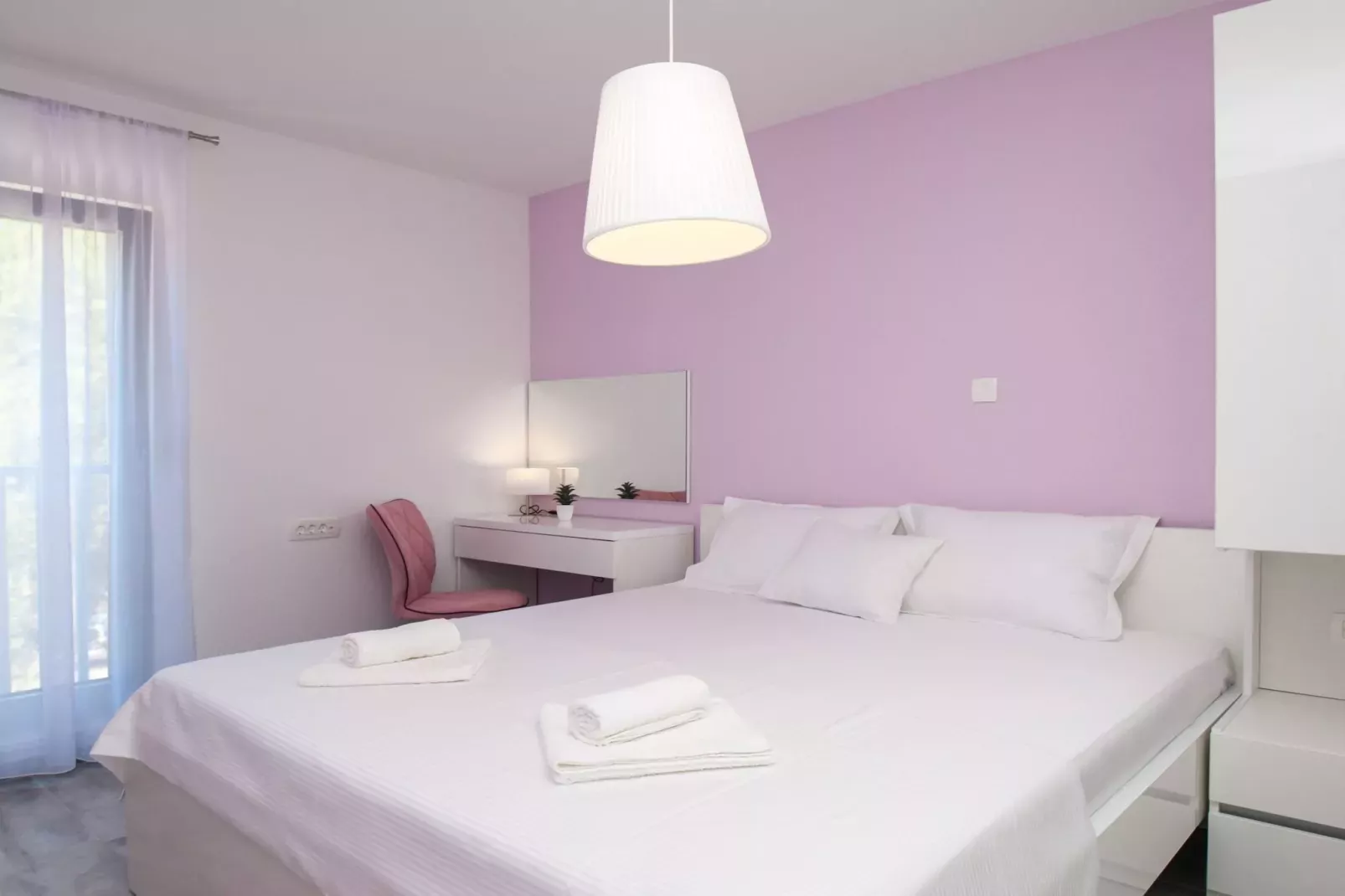 Apartments Dva Galeba - Comfort One Bedroom Apartment with Sea View (205)-Chambre
