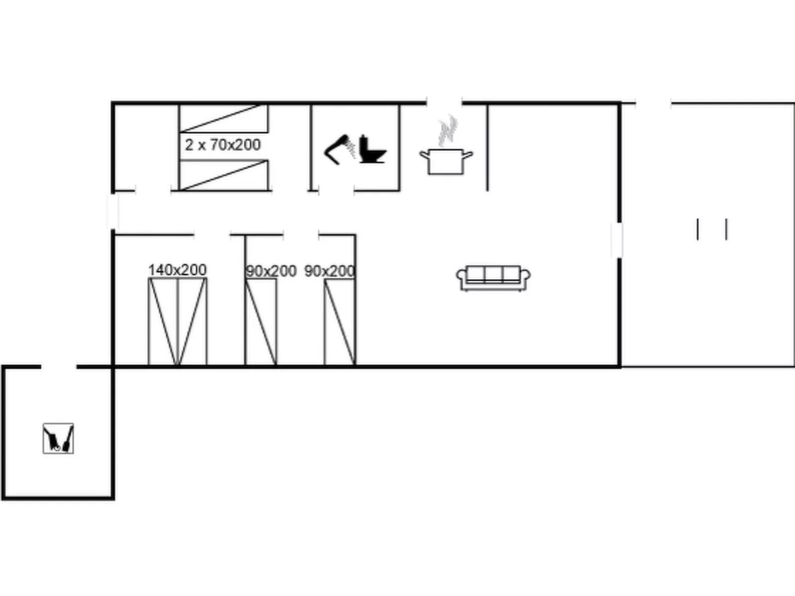 "Weland" - 800m from the sea-Inside