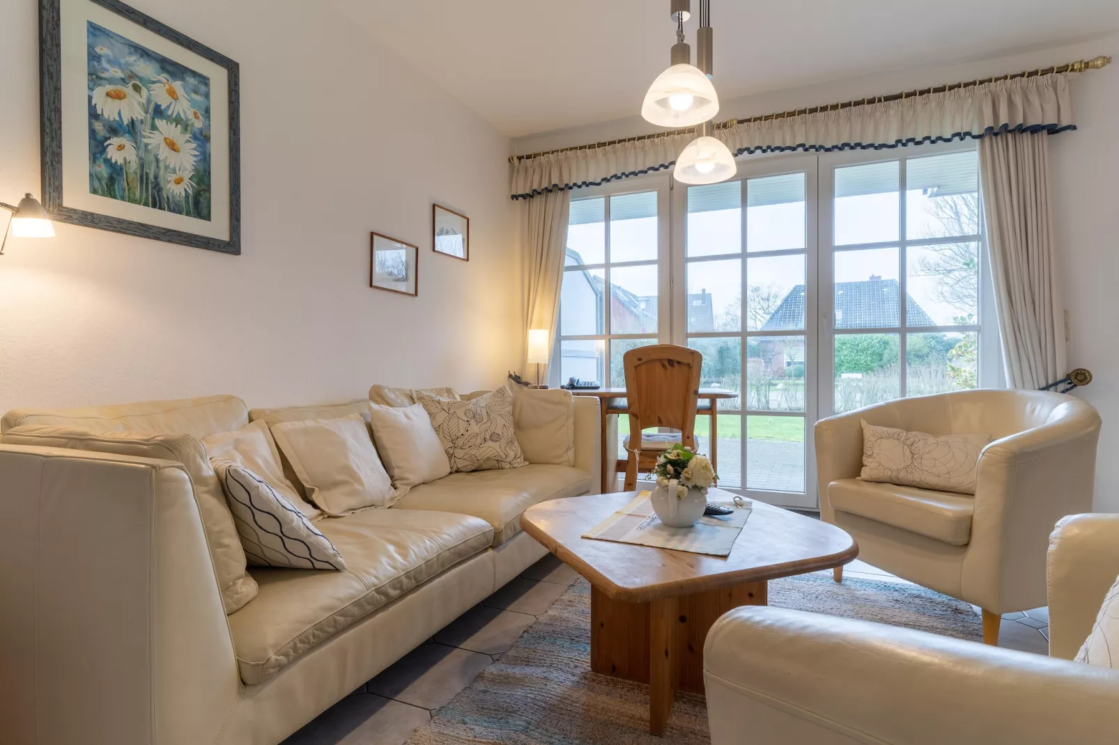 Haus Deichsfenne - Wohnung 1 / 2 Personen-Wohnzimmer