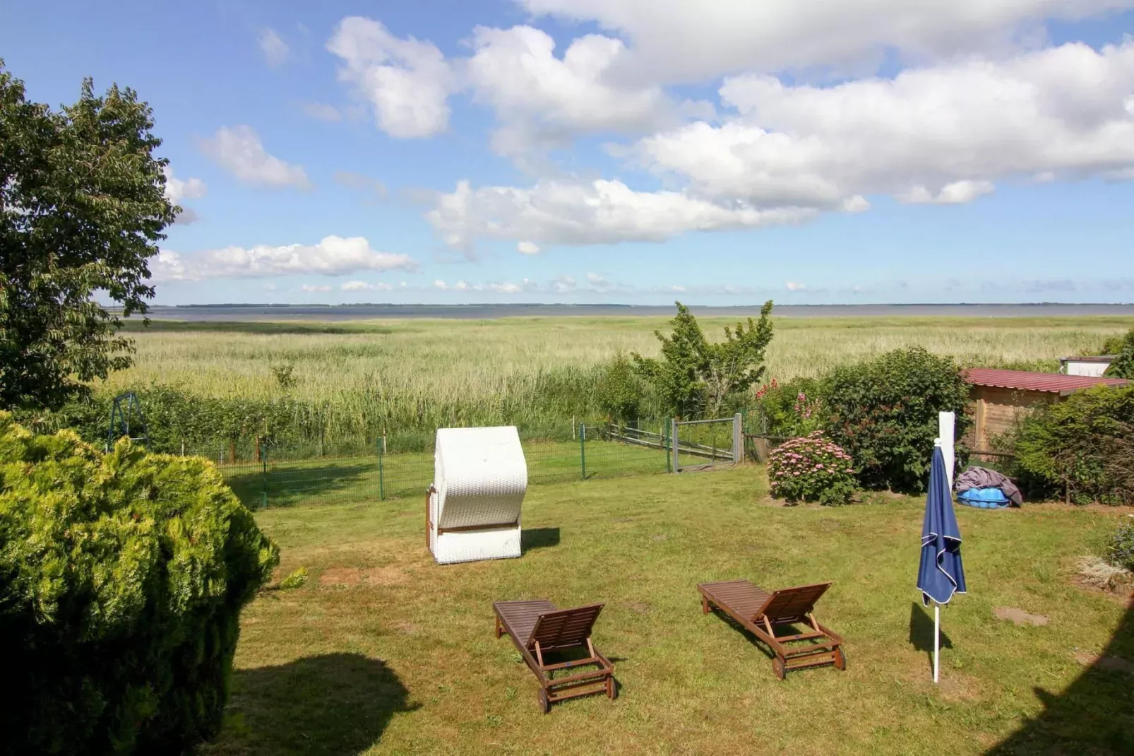 Ferienhaus Am Schilfufer-View summer
