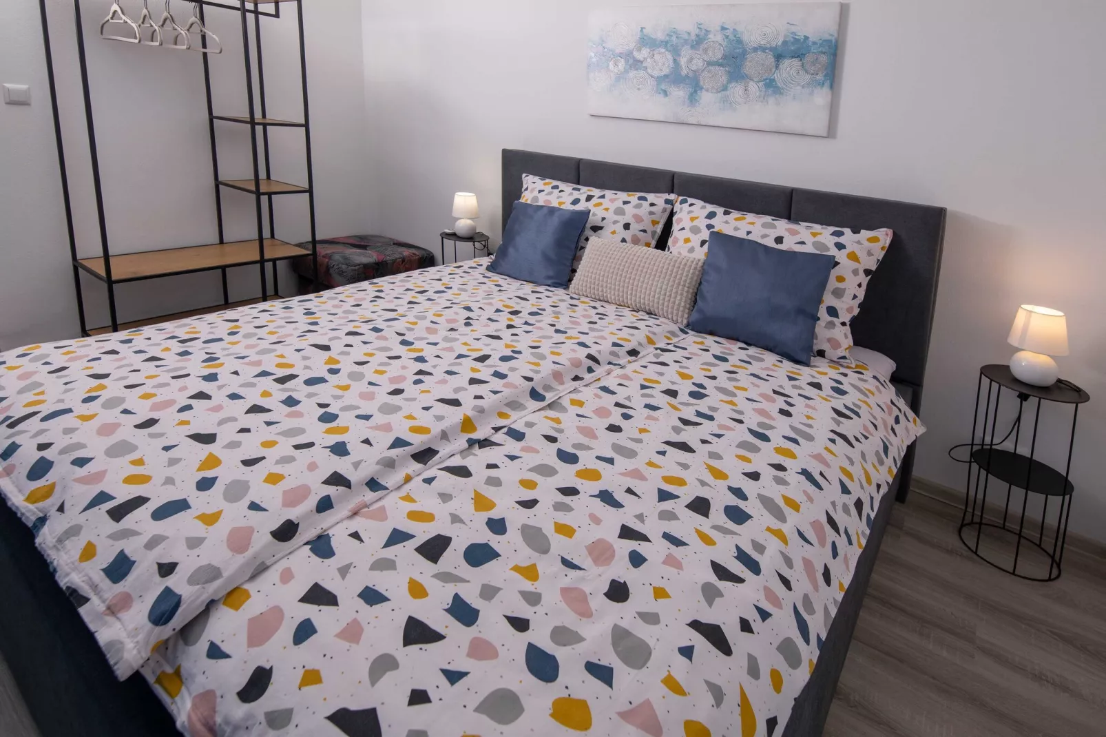 Apartment Point - Two Bedroom Apartment with Balcony-Bedroom