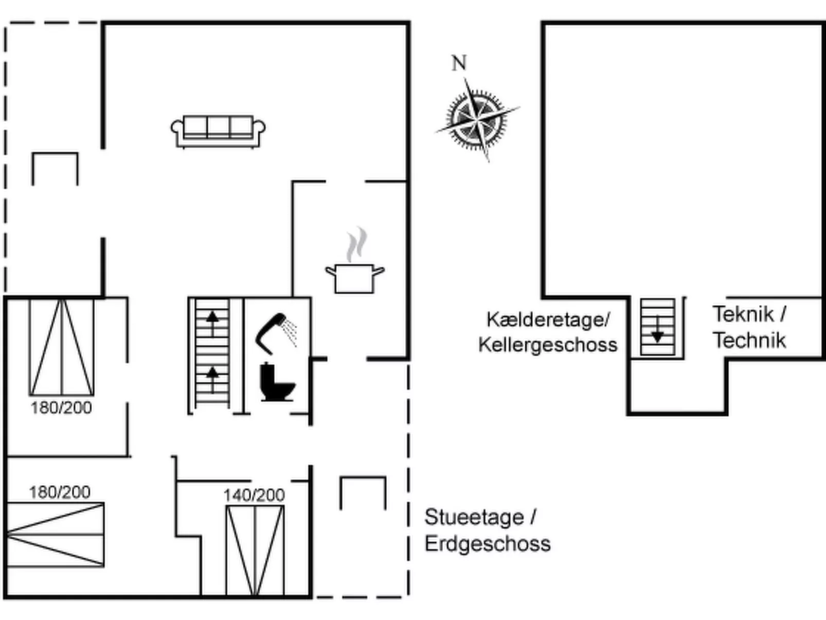 "Awenita" - 250m from the sea-Inside