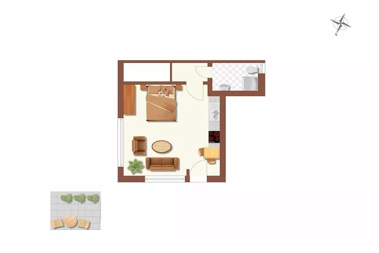Huus Avelia - Apartment EG-Floor plan