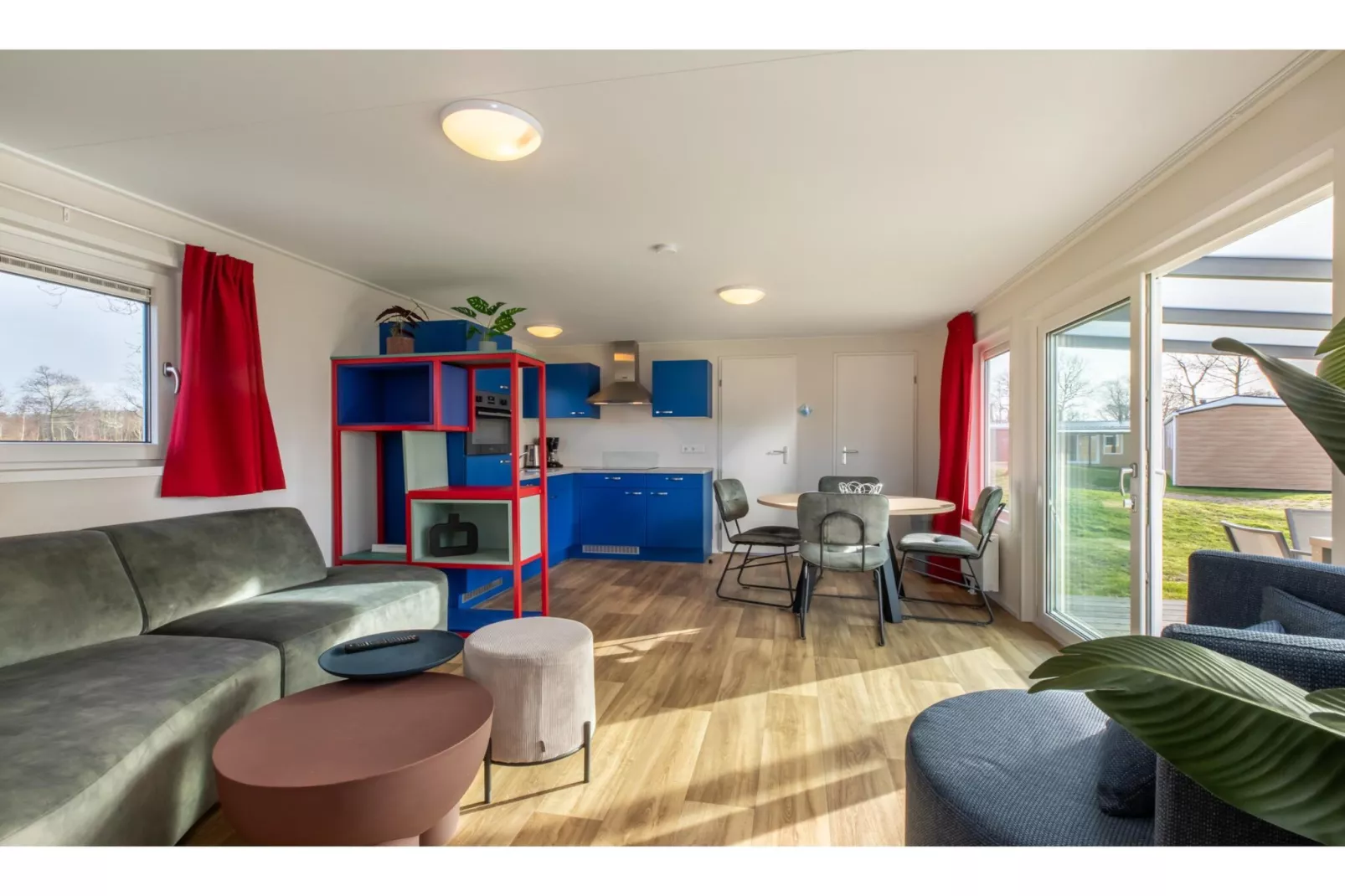 Chalet - Camping de Duinhoeve 'Bosdier'-Living room