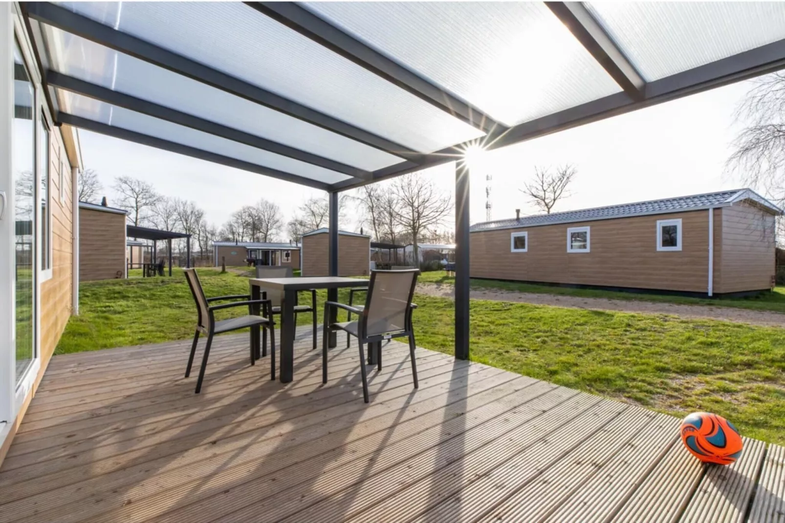 Chalet - Camping de Duinhoeve 'Bosdier'-Terrace balcony