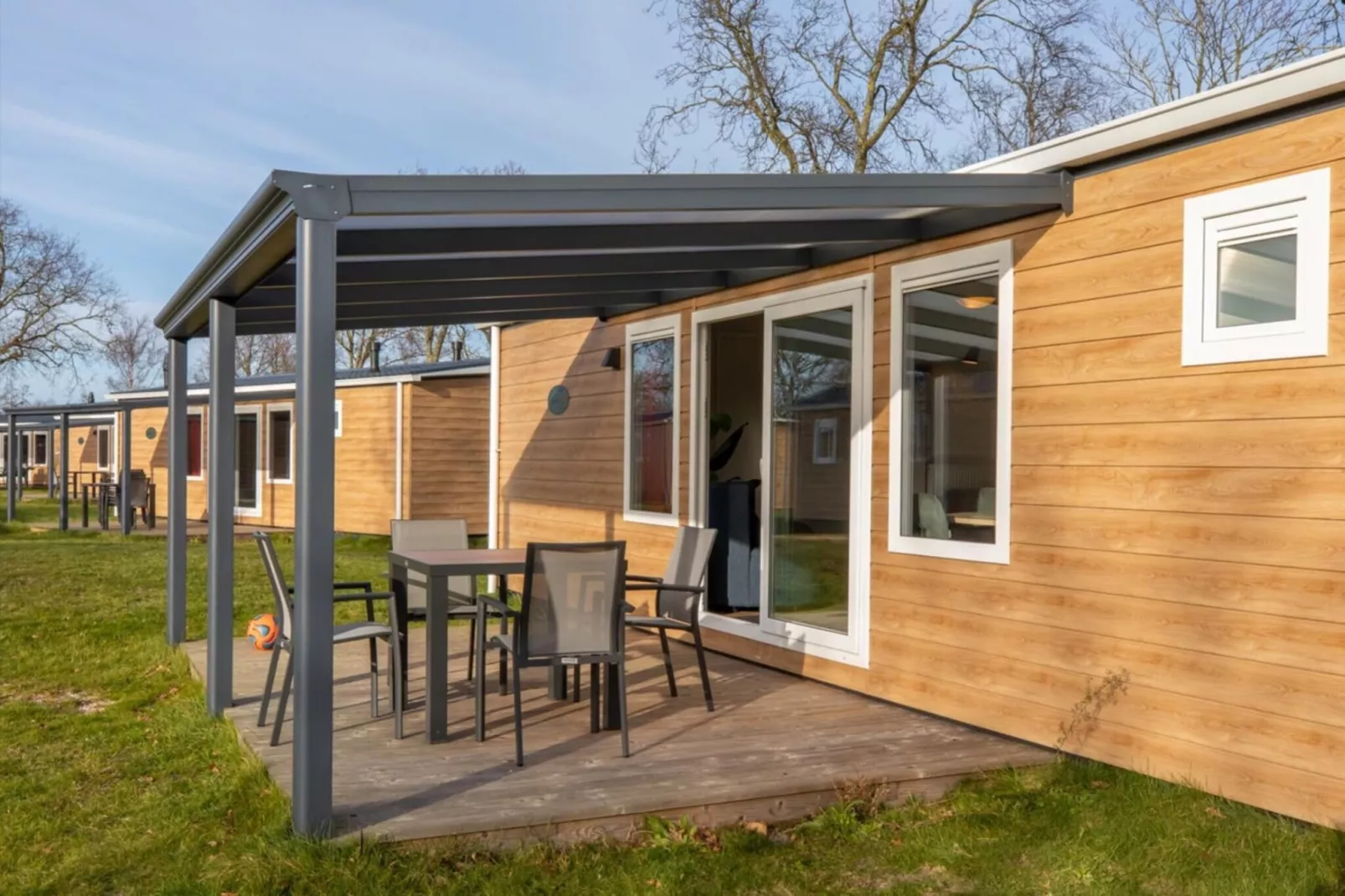 Chalet - Camping de Duinhoeve 'Bosdier'-Exterior summer