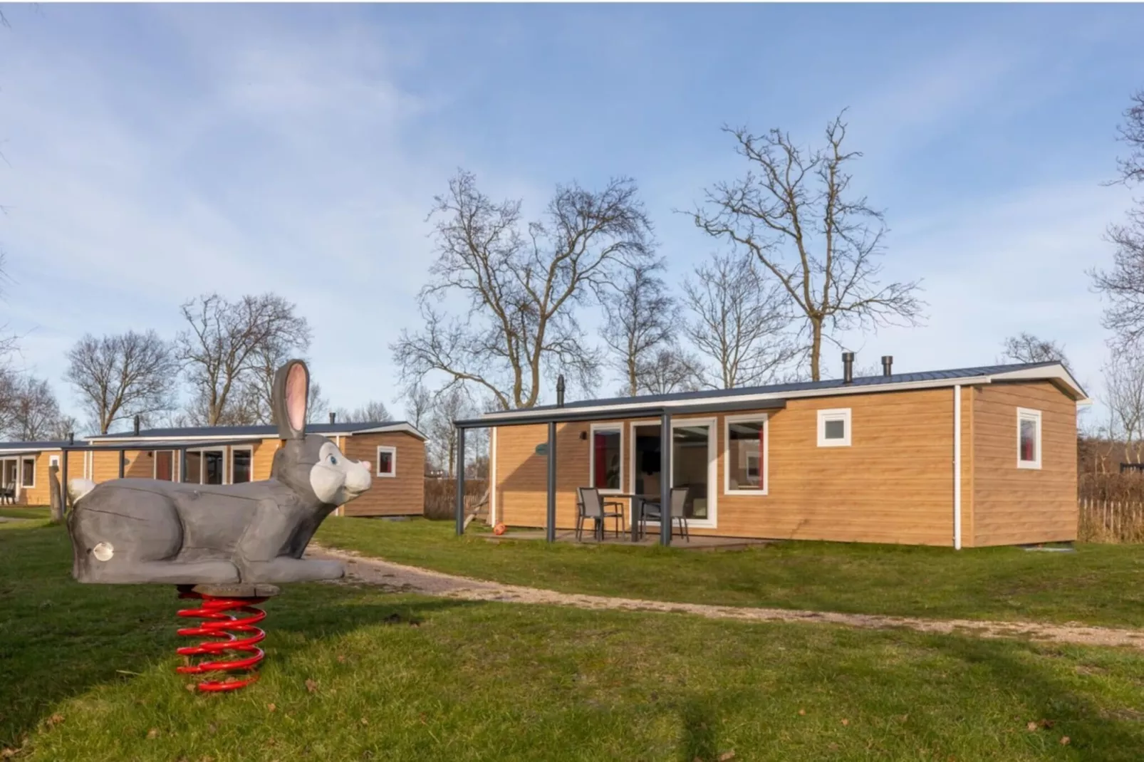Chalet - Camping de Duinhoeve 'Bosdier'-Exterior summer