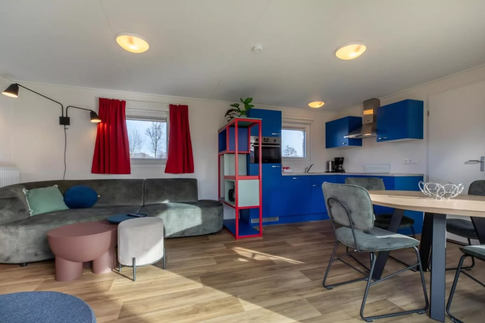 Chalet - Camping de Duinhoeve 'Bosdier'-Living room