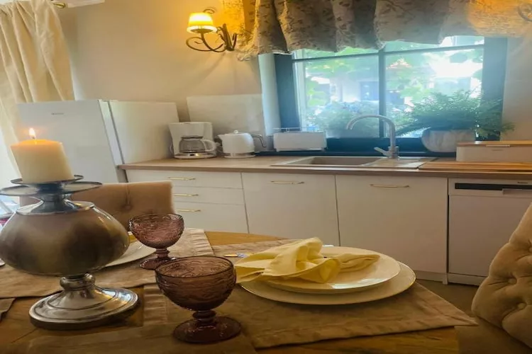 Dom wakacyjny z sauną i jacuzzi dla 2 osób Lubin-Kitchen