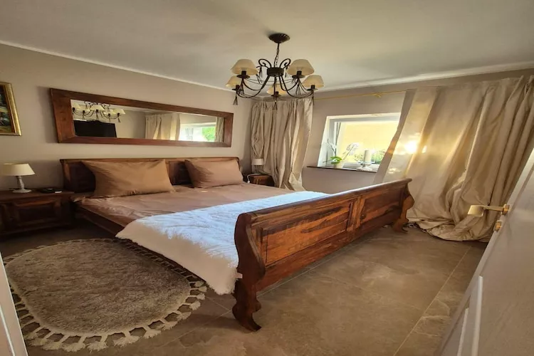 Dom wakacyjny z sauną i jacuzzi dla 2 osób Lubin-Bedroom