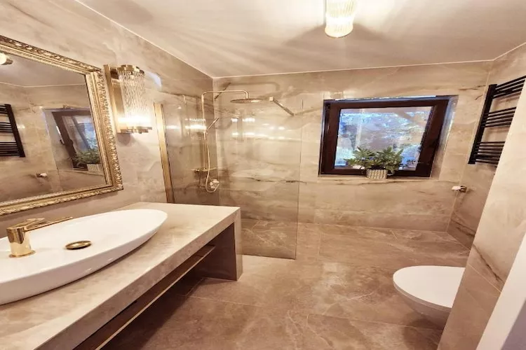 Dom wakacyjny z sauną i jacuzzi dla 2 osób Lubin-Bathroom