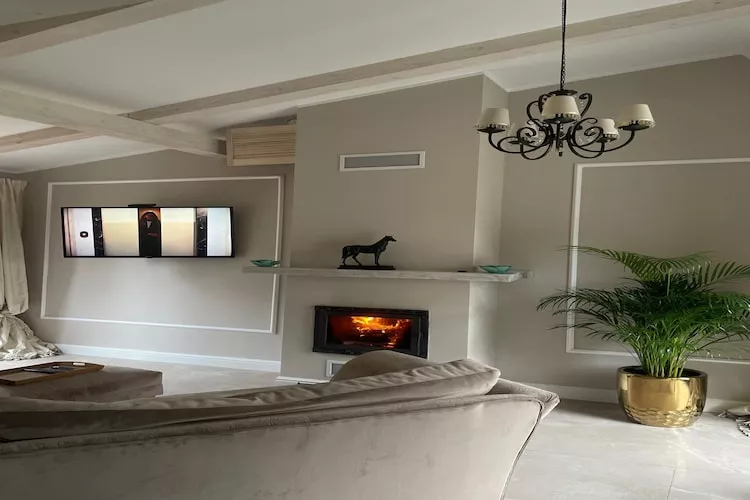 Dom wakacyjny z sauną i jacuzzi dla 4 osób Lubin-Wohnzimmer