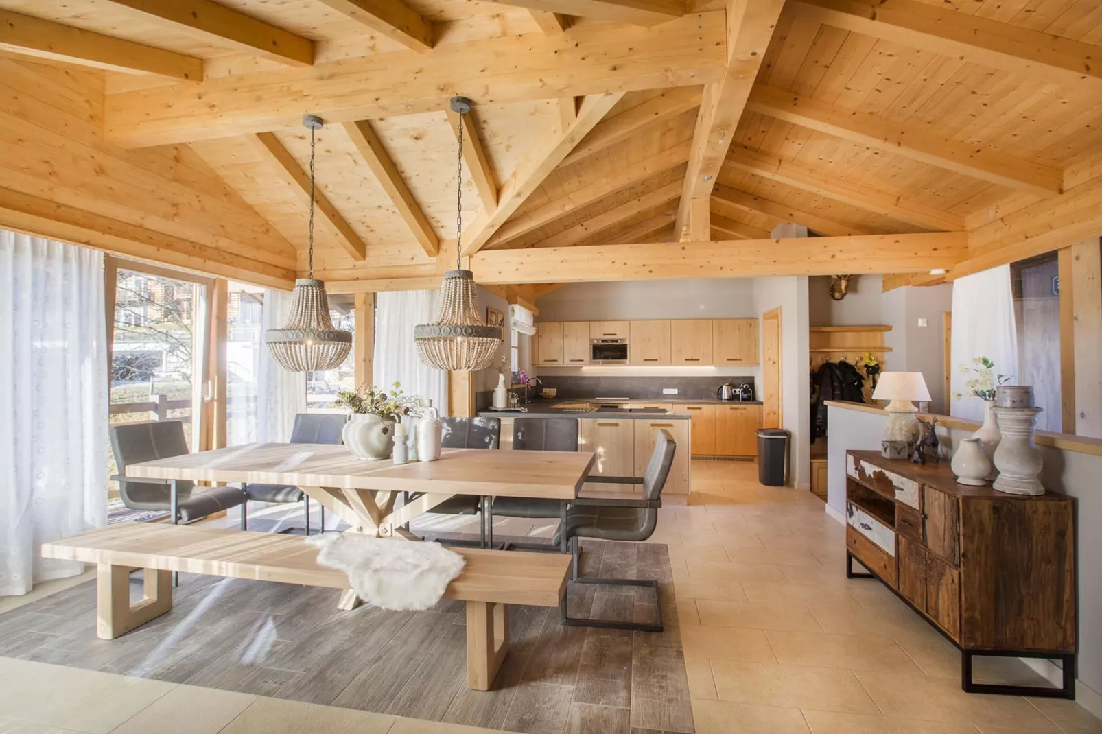 Schöneben  Chalet Bergkristall-Living room