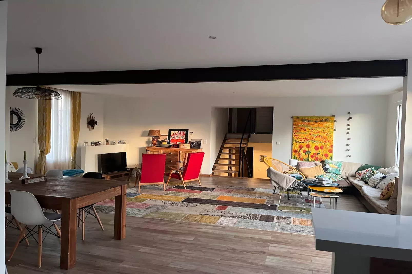 Jolie maison de vacances Lacanau-Wohnzimmer