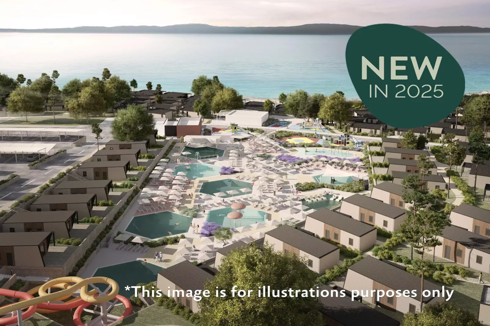 Aminess ATEA Camping Resort - Njivice - AMBER LUXURY Holiday home 5 Pers 40m2-View