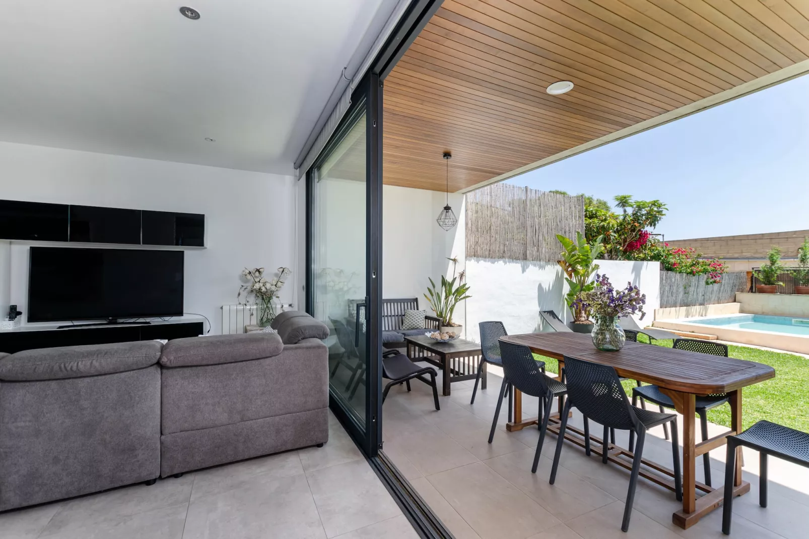 YourHouse Casa Llubi modern villa with pool-Living room