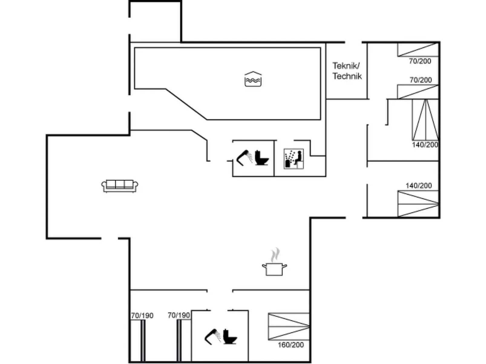 "Eunice" - 850m from the sea-Inside