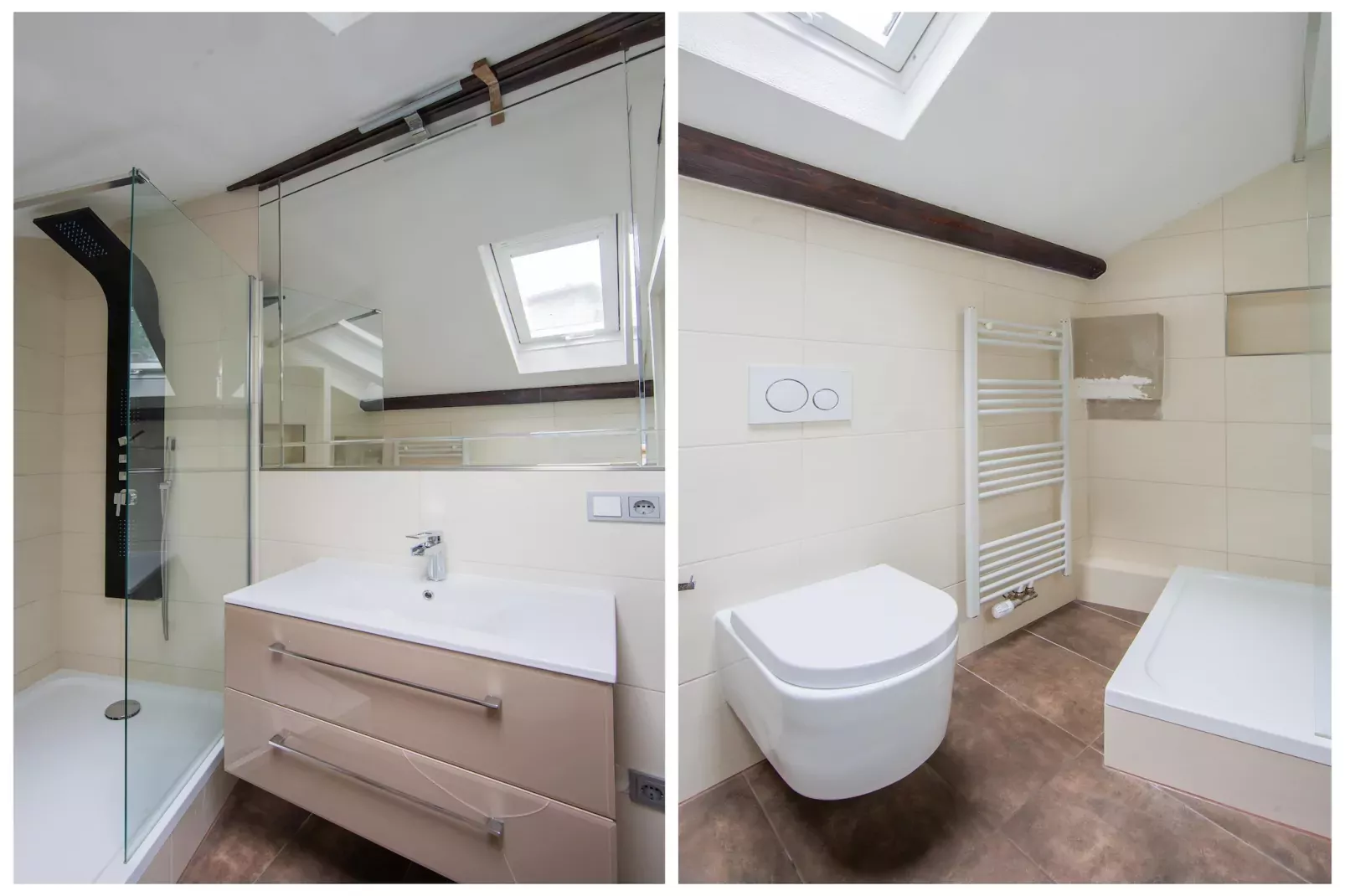 Maisonette im Taunus mit mediterrane Terrasse-Badezimmer