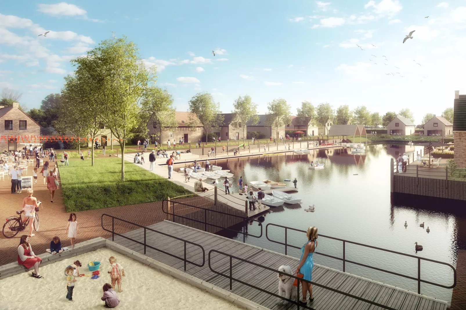 Park Veerse Kreek 4-Gebiete Sommer 5 km