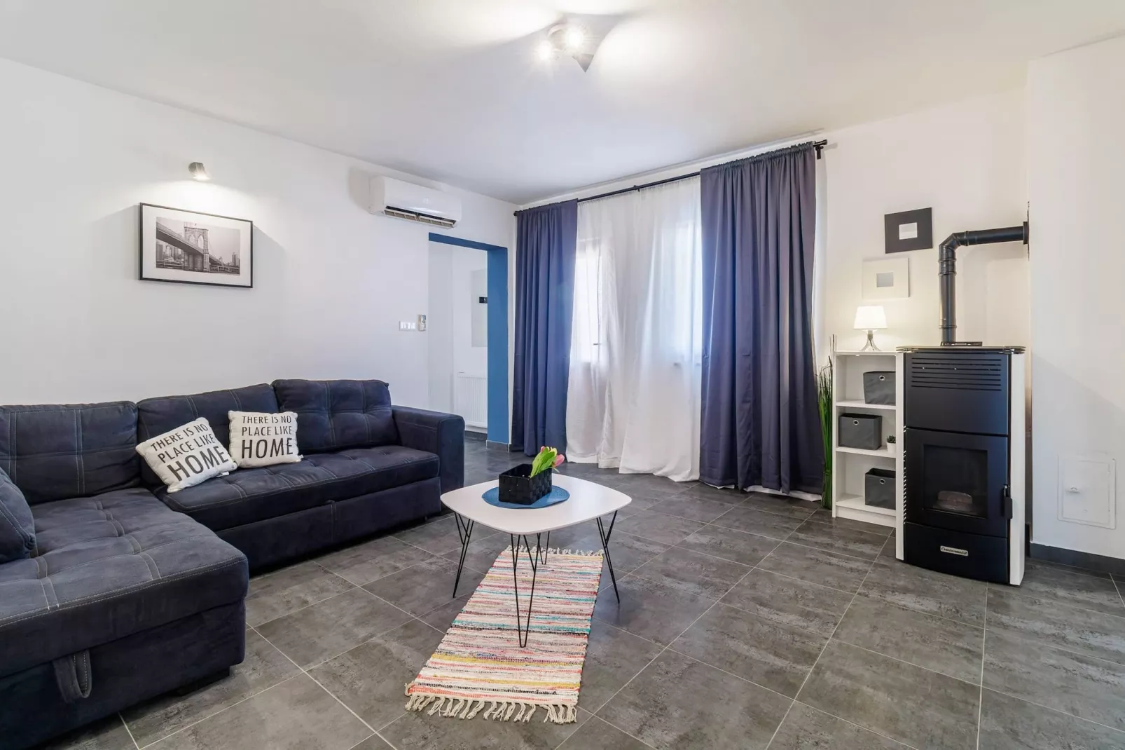 Holiday House Ulika with Private Pool-Living room