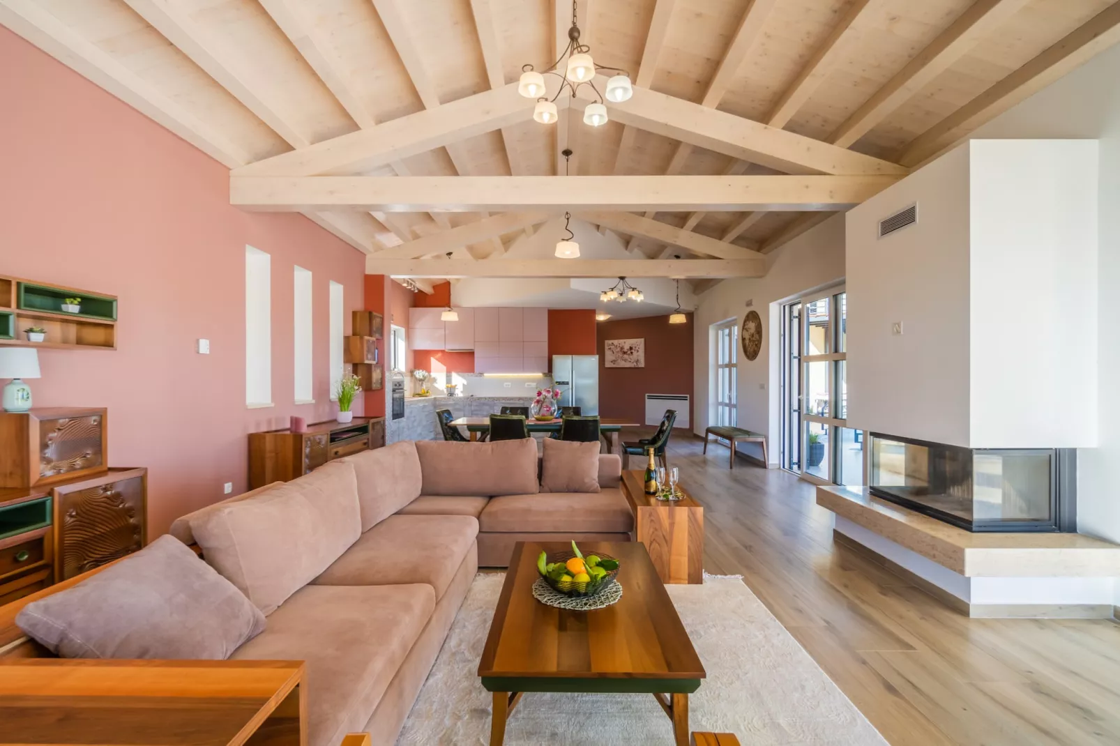 Villa Arkaim with Private Pool-Living room
