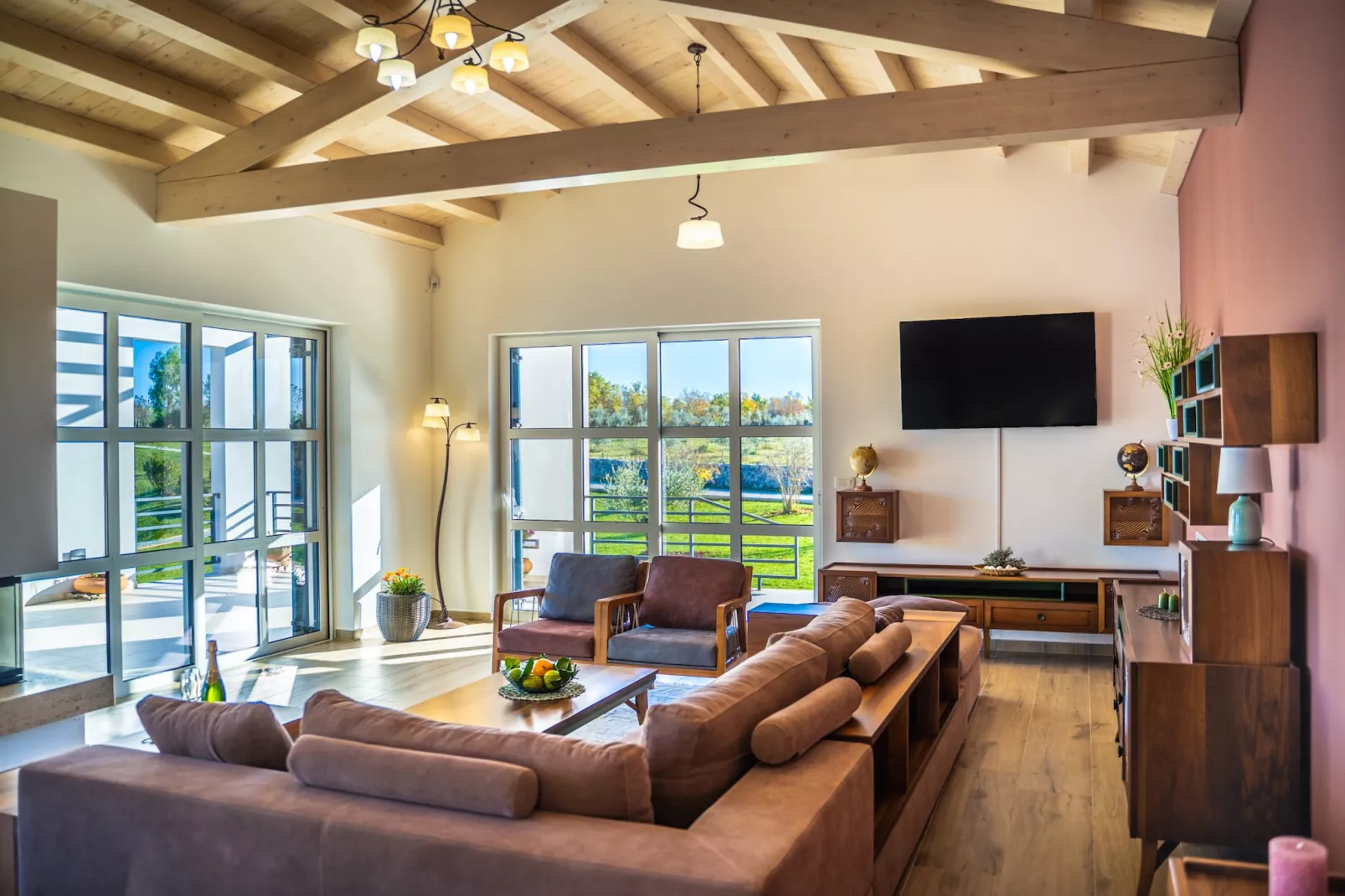 Villa Arkaim with Private Pool-Living room