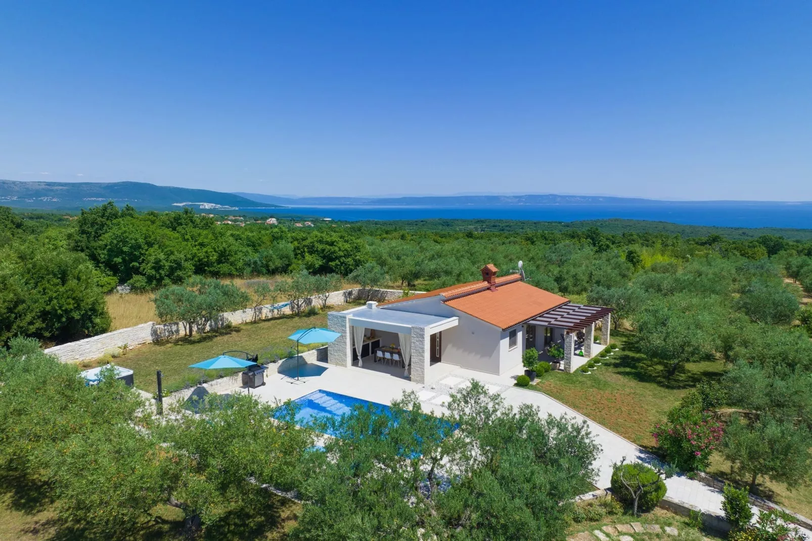 Villa Silentio with Jacuzzi and Pool (4+2)-View summer