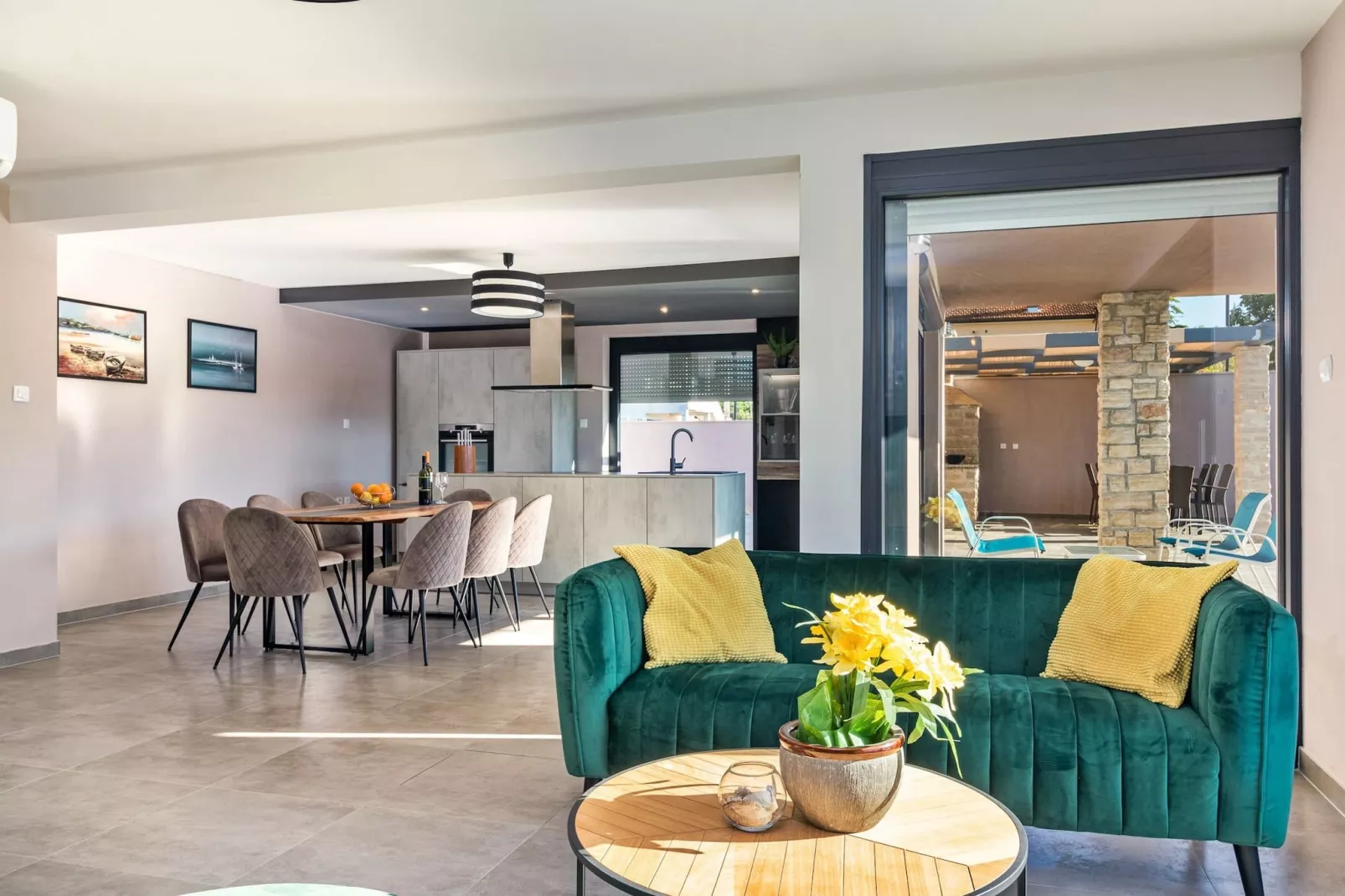 Beautiful Villa Philippo with Pool (publish)-Living room
