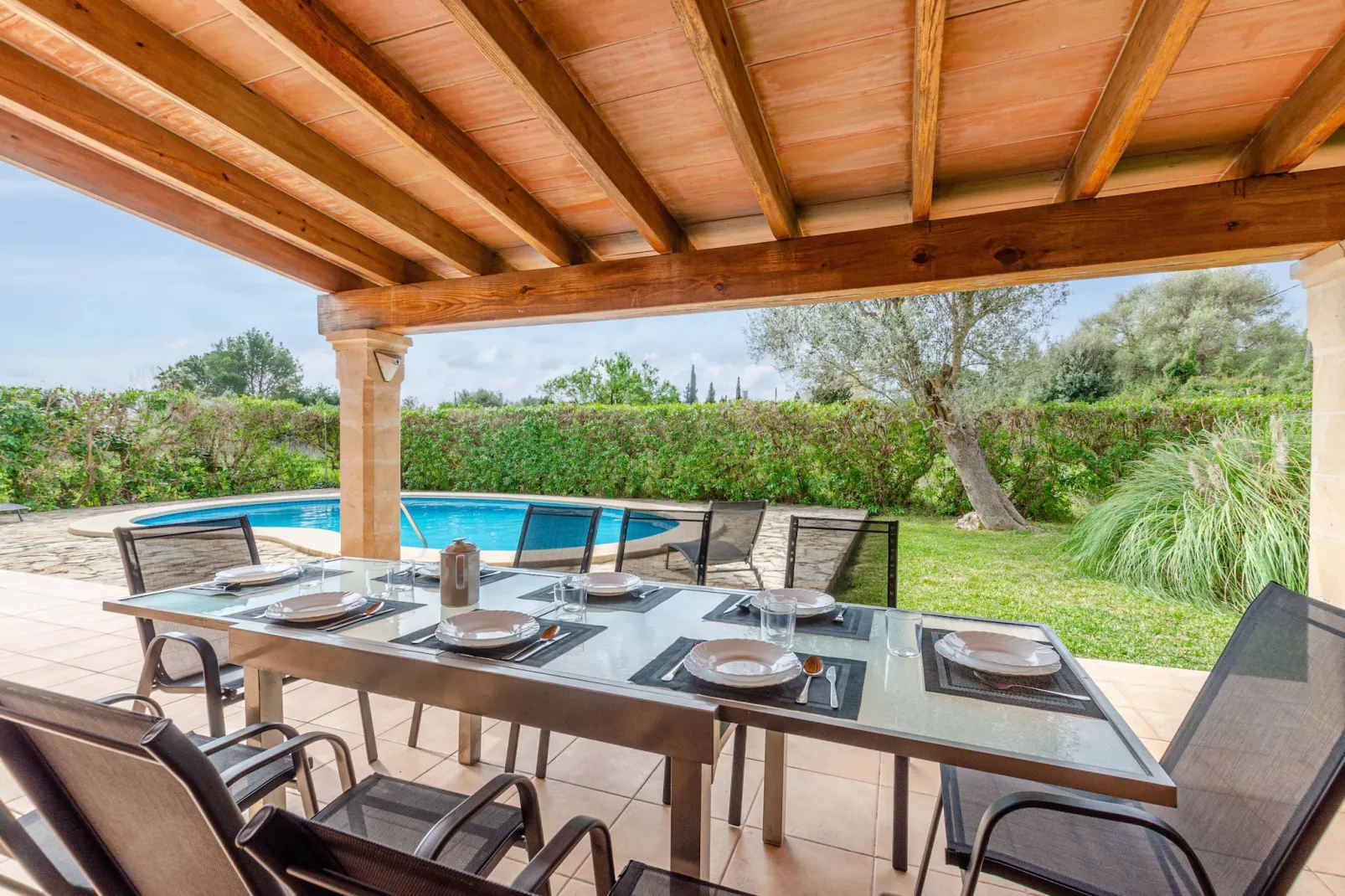 Finca en Pollença con piscina y barbacoa, Escandeu-Terrace