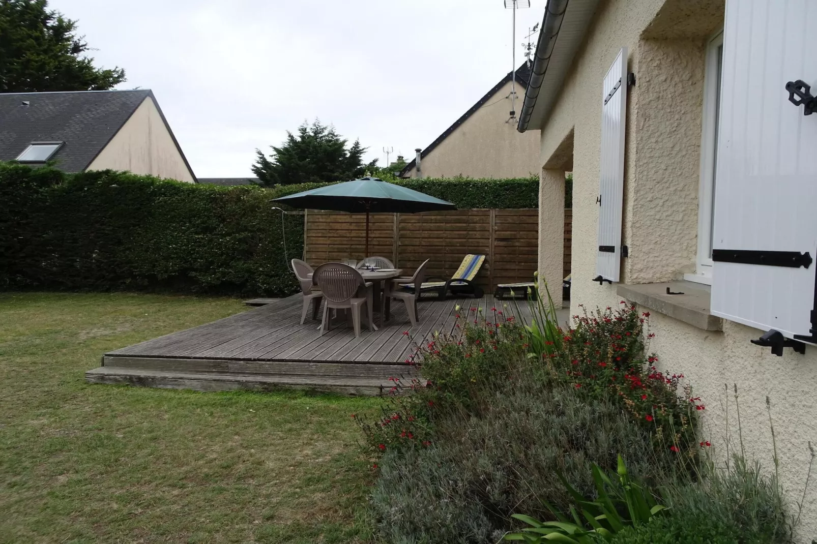 Holiday home Portbail-Terrace balcony