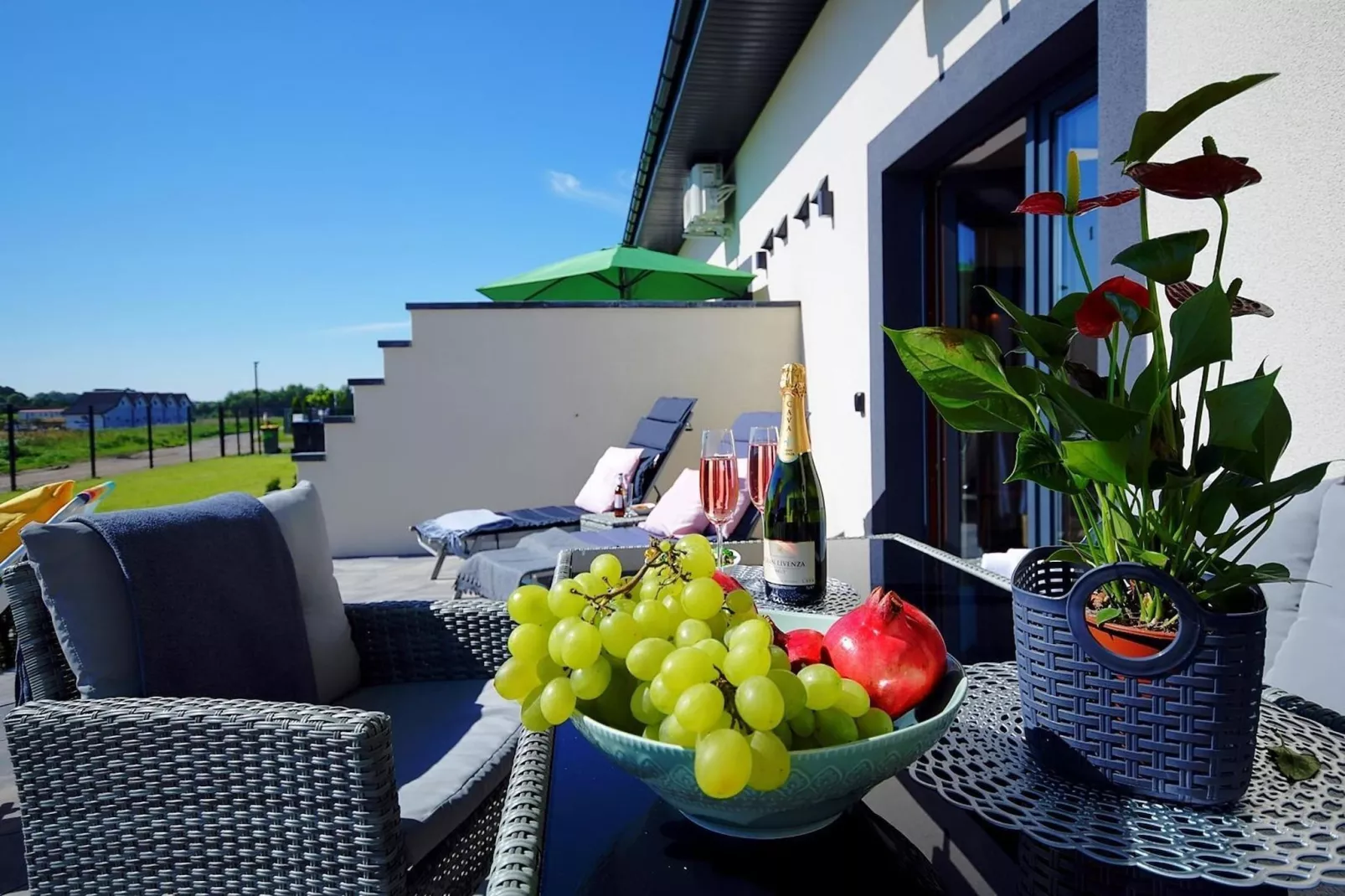 Apartament nr 1 Mielenko-Terrassenbalkon