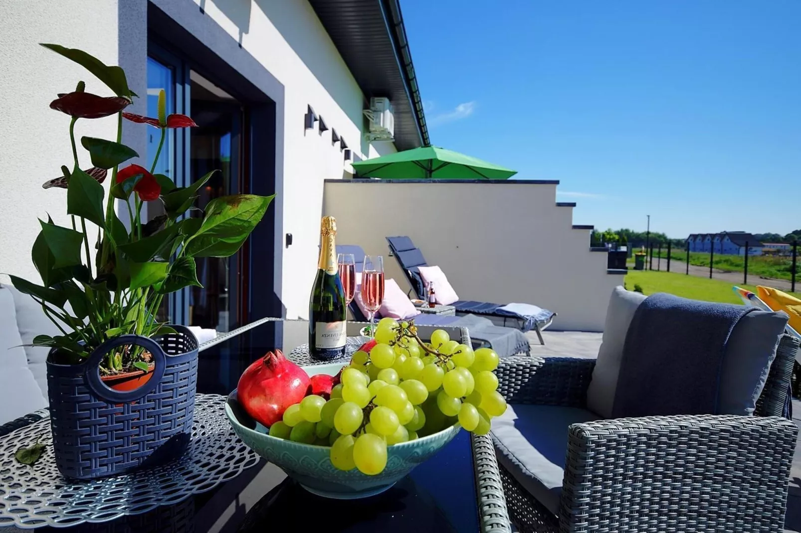 Apartament nr 1 Mielenko-Terrassenbalkon