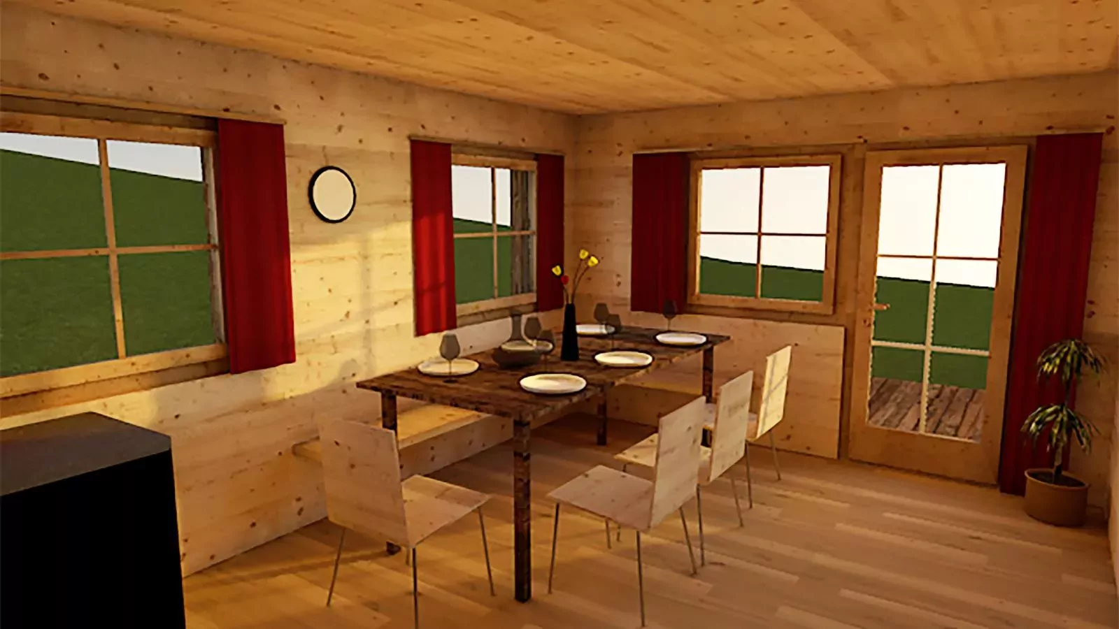 Heualm-Esszimmer