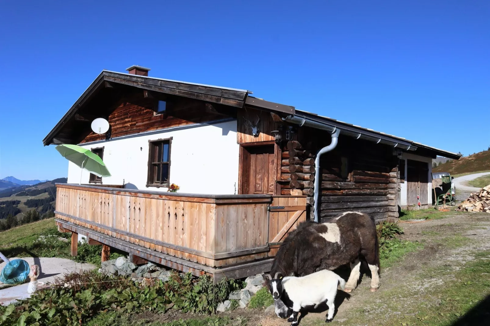 Almhütte Gipfelblick-Außenbereich Sommer