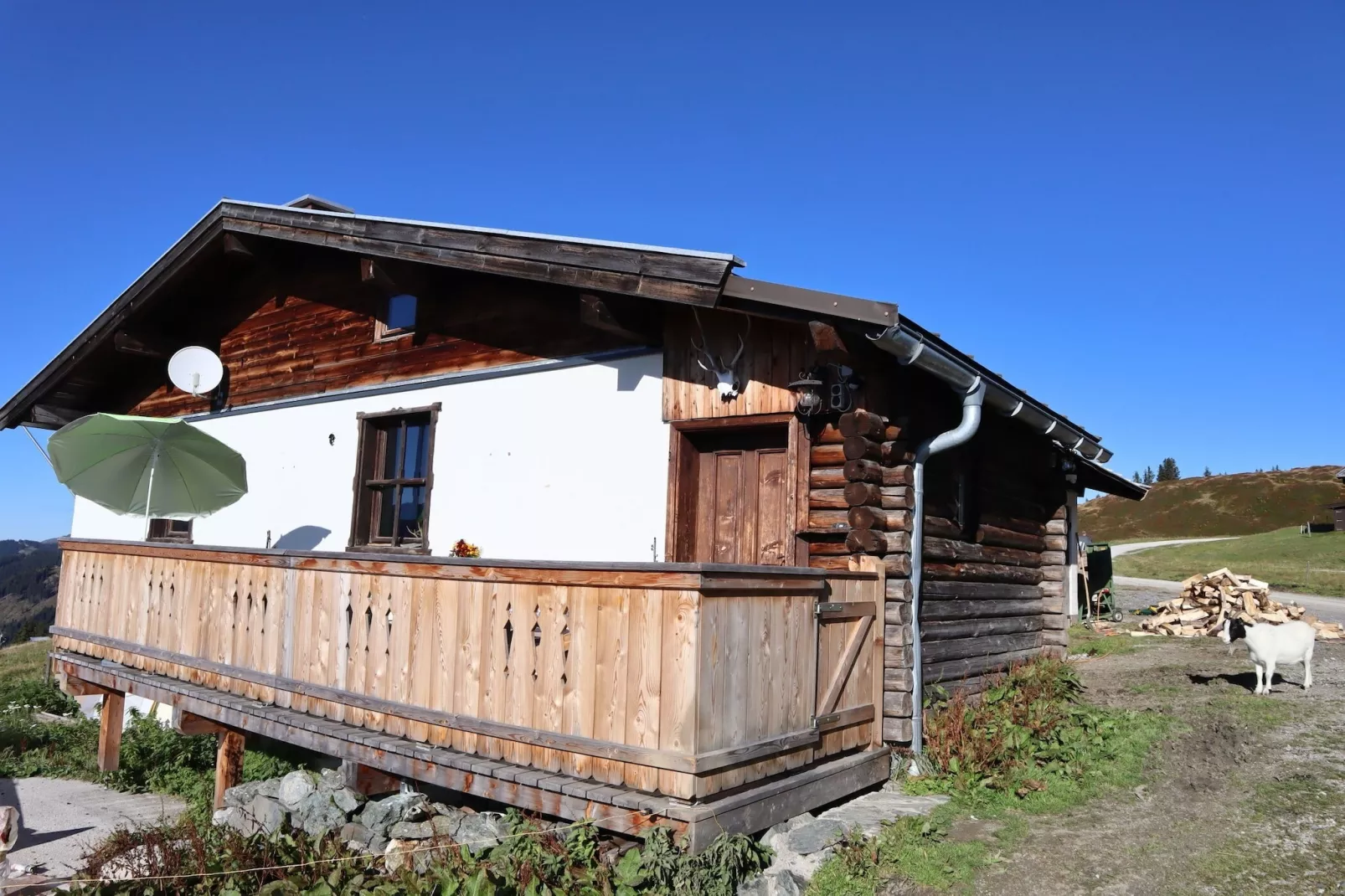 Almhütte Gipfelblick-Außenbereich Sommer