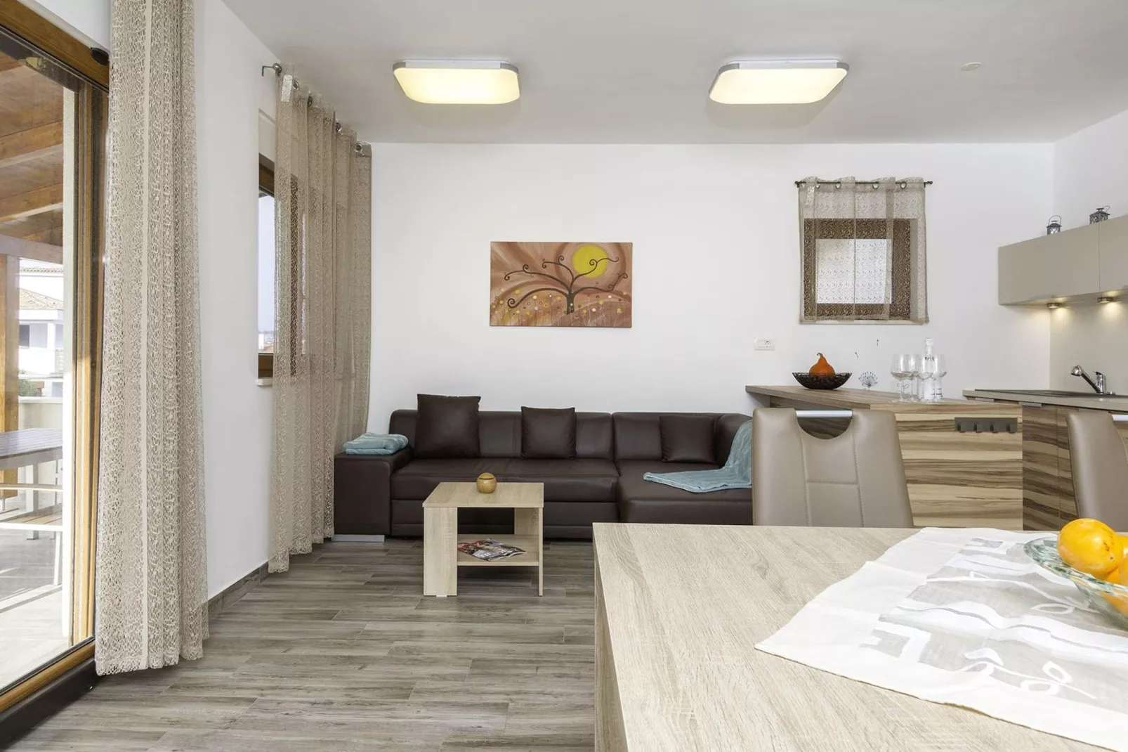 Apartment Volme - Private Pool and Sea View-Wohnzimmer
