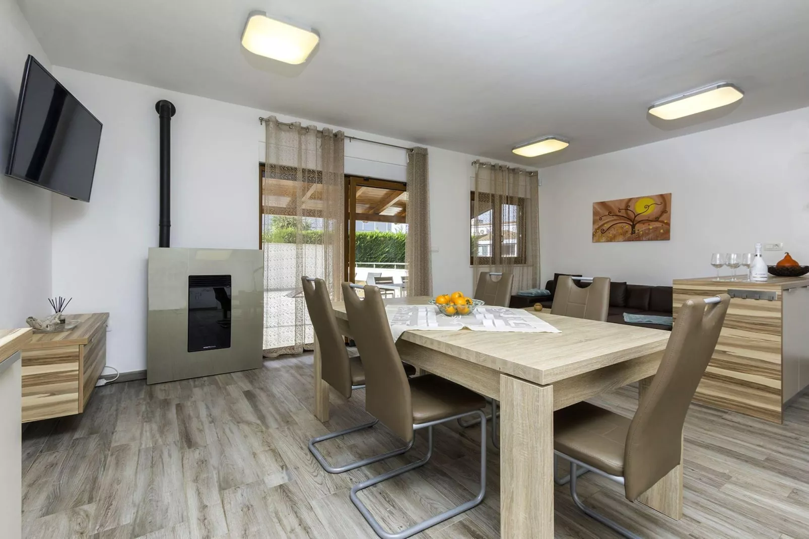 Apartment Volme - Private Pool and Sea View-Wohnzimmer