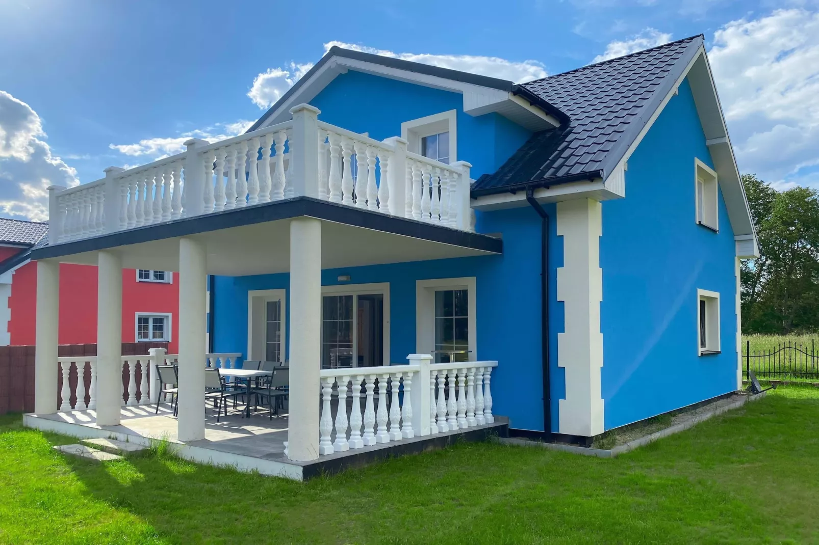 Ferienhaus Kormoran in Nowe Warpno für 10 Personen LUK-Außenbereich Sommer