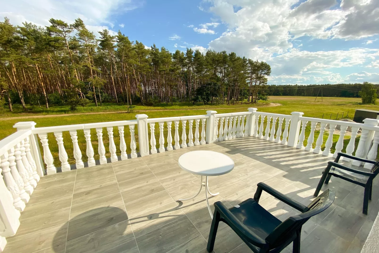 Ferienhaus Kormoran in Nowe Warpno für 10 Personen LUK-Terrassenbalkon