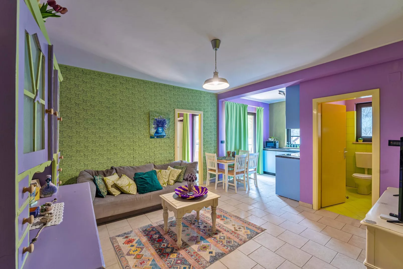 Oliveto - Apartment Lavanda with Sea View-Living room