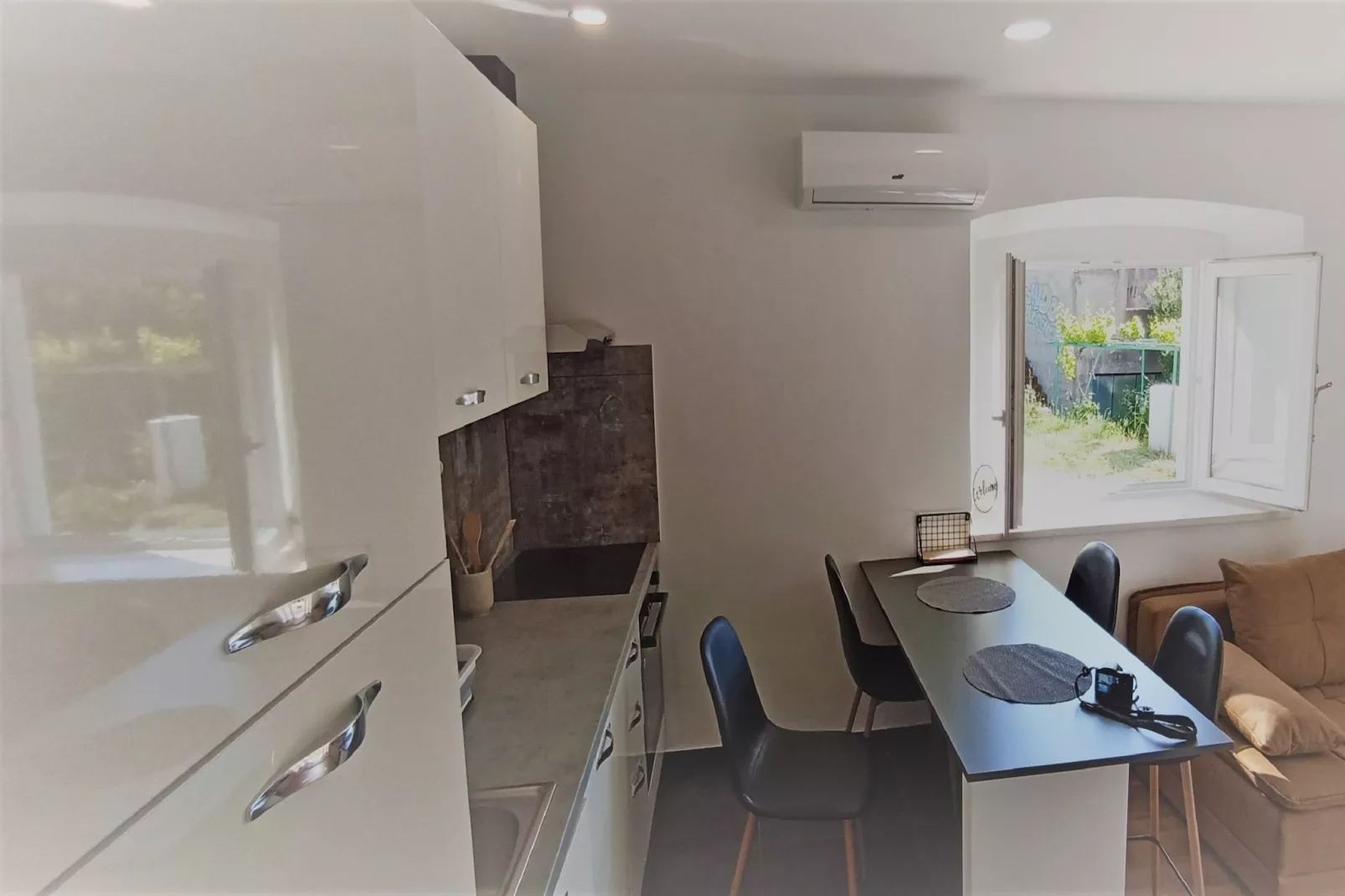 Apartments Baldo - One Bedroom Apartment with Terrace and Sea View-Kitchen