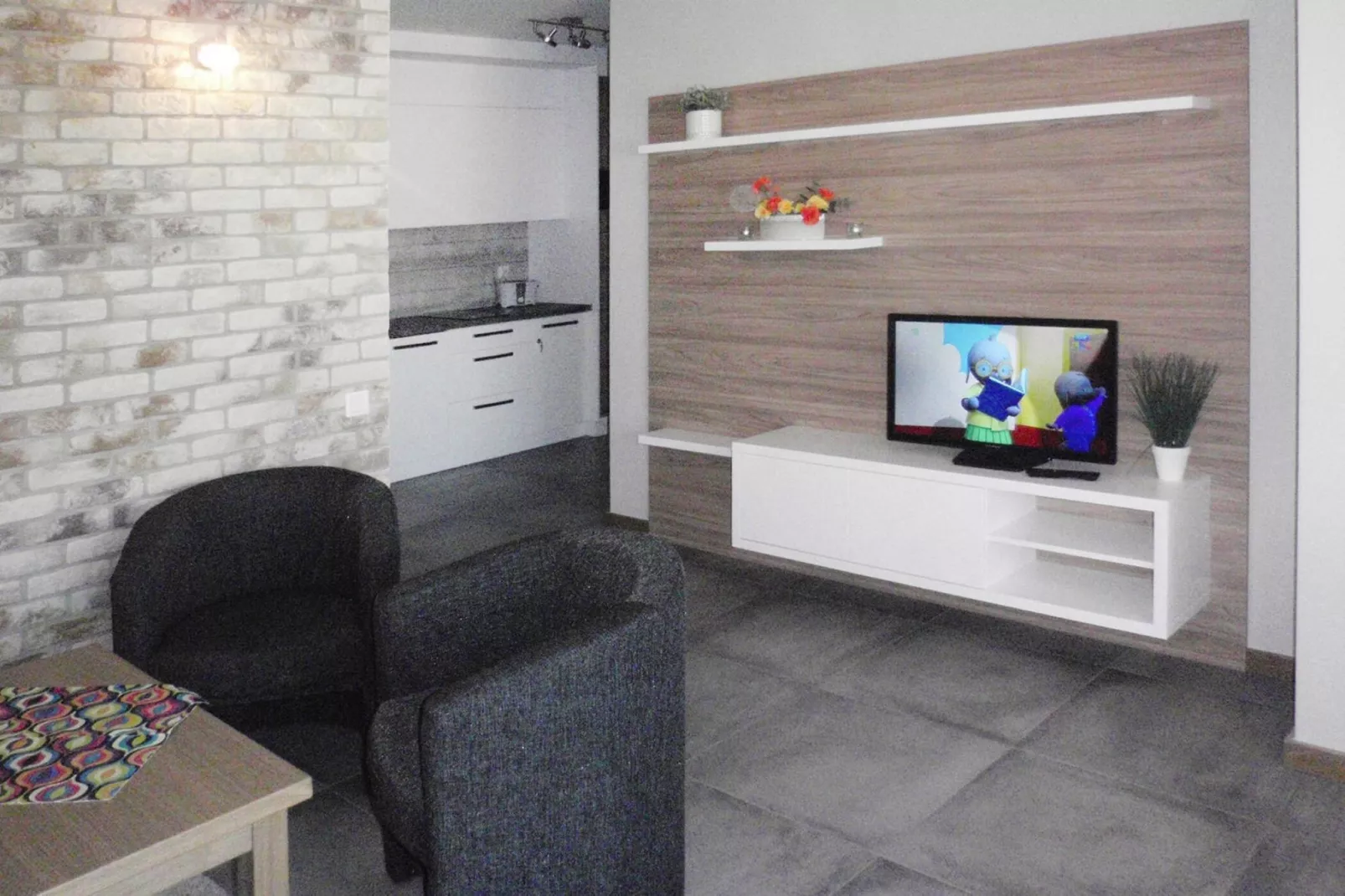 Modern apartment in Miedzyzdroje 100m from the sea 55 qm Typ A App-Living room