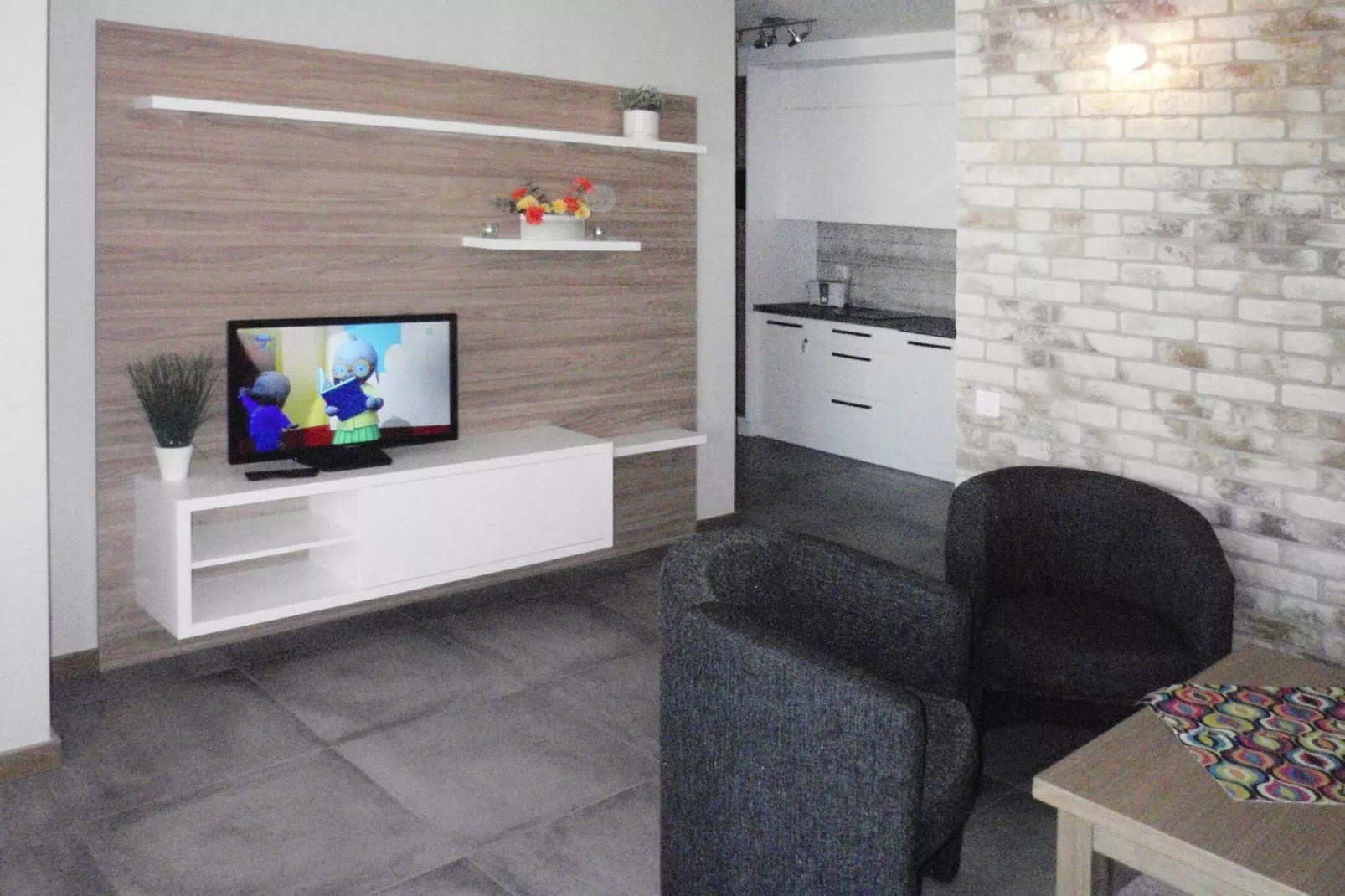 Modern apartment in Miedzyzdroje 100m from the sea 55 qm Typ A App-Living room
