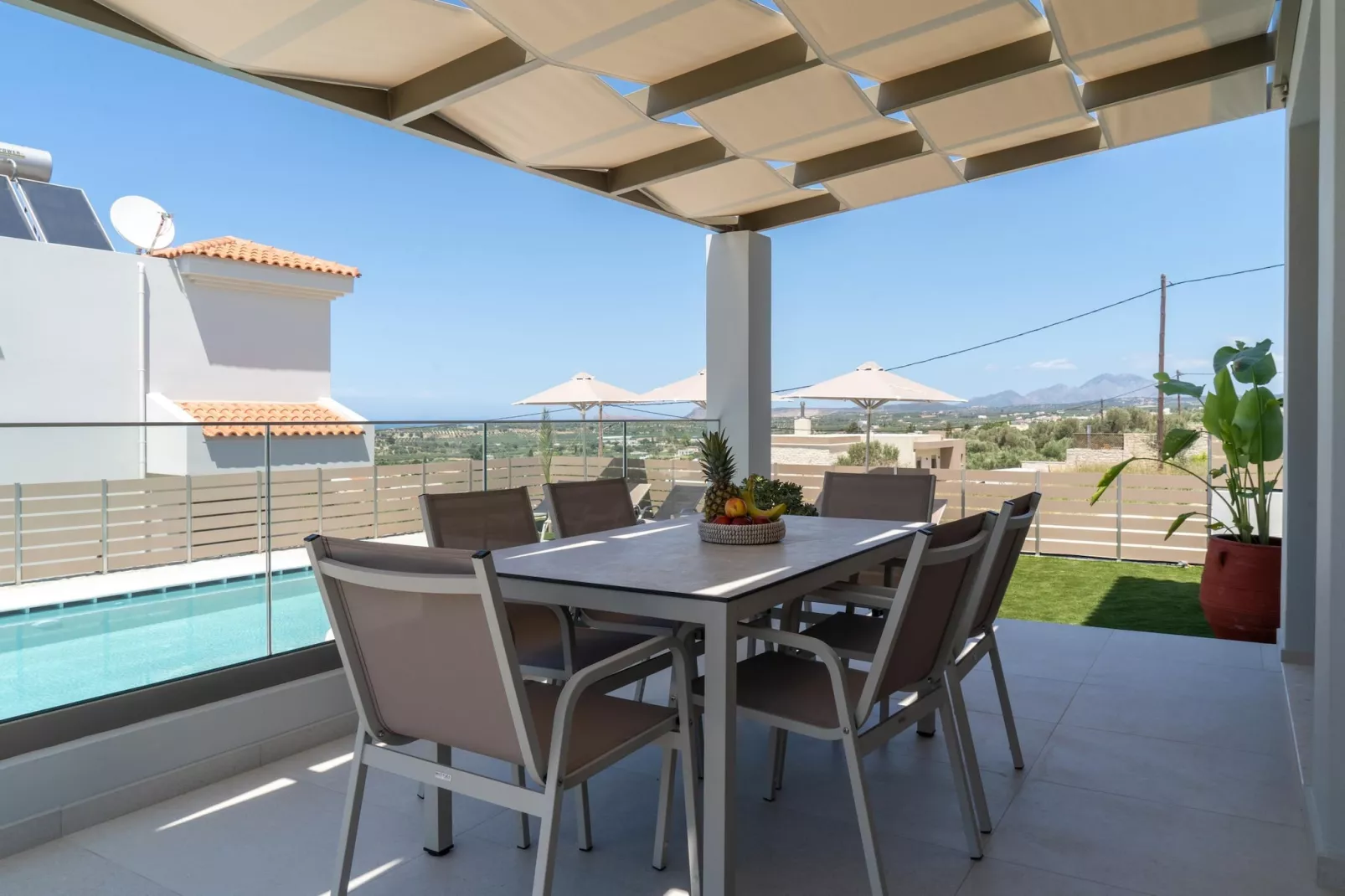 Athel Panoramic view Villas Athina-Terrace balcony