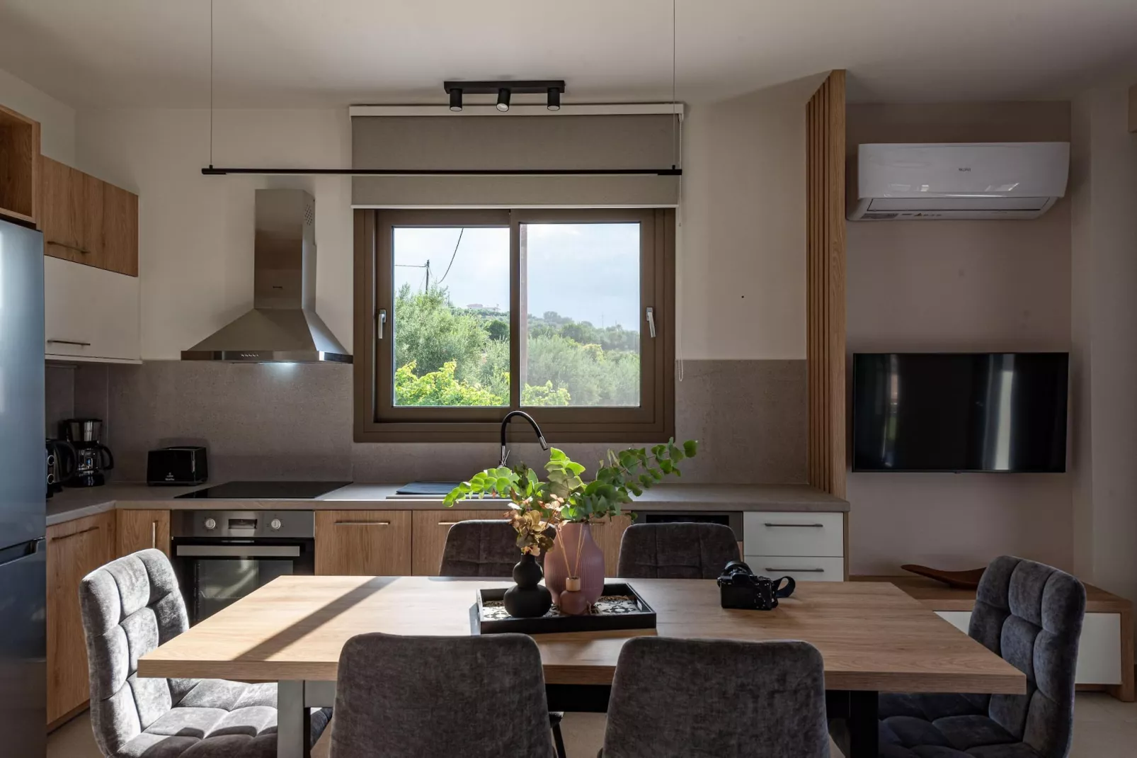 Athel Panoramic view Villas Athina-Kitchen