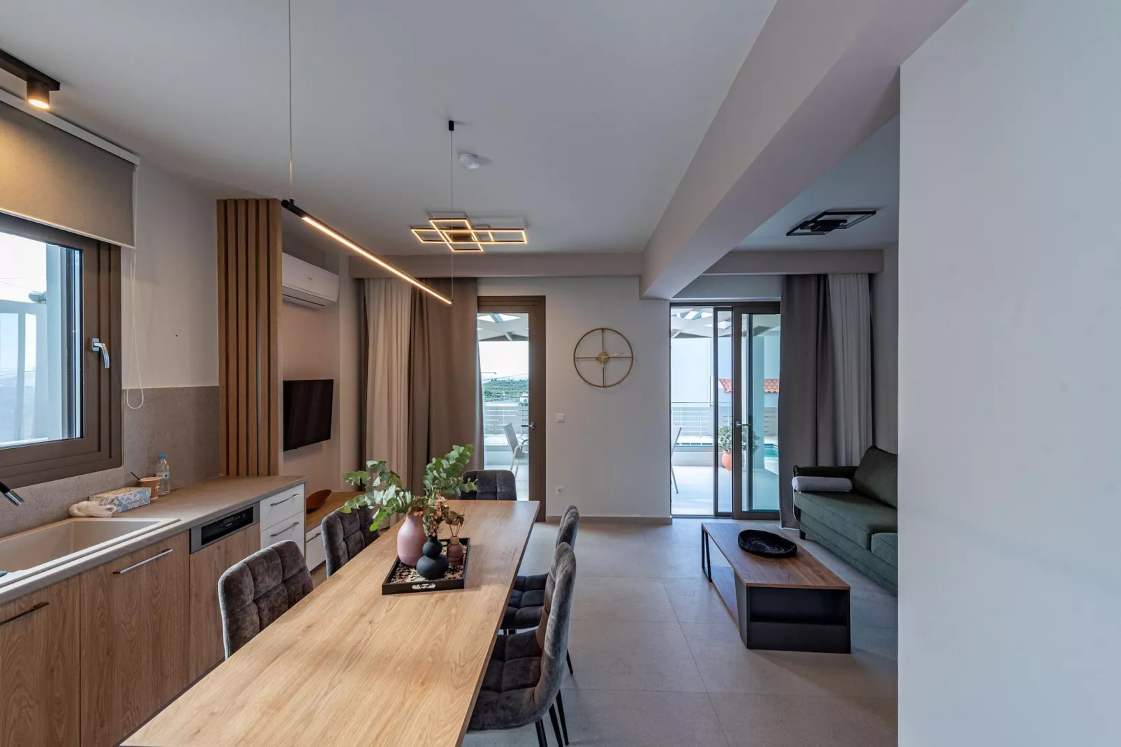 Athel Panoramic view Villas Athina-Dining room