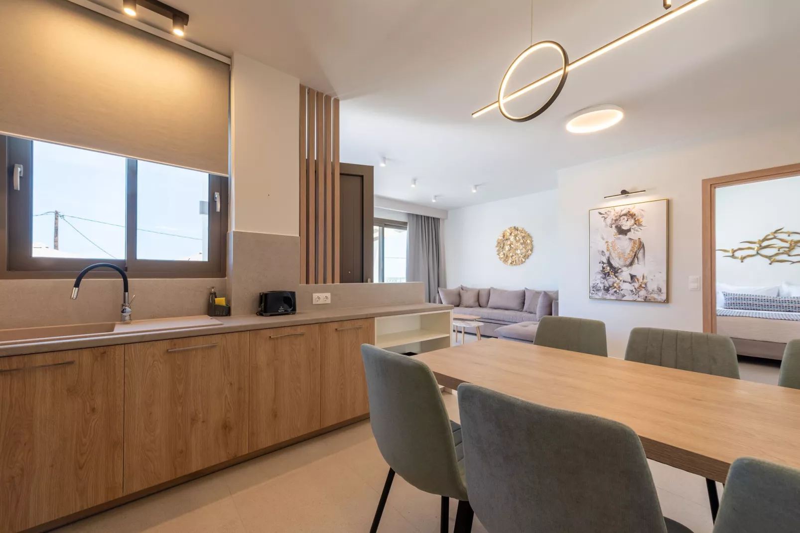 Athel Panoramic view Villas Stavros-Dining room