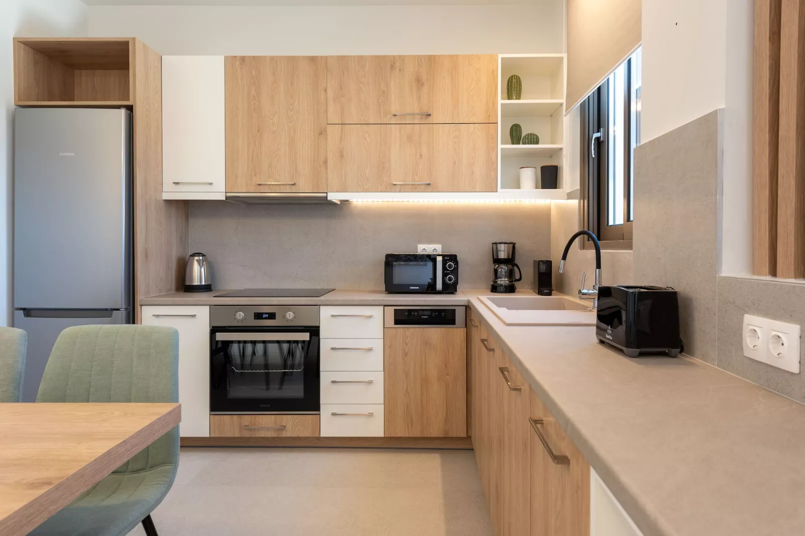 Athel Panoramic view Villas Stavros-Kitchen