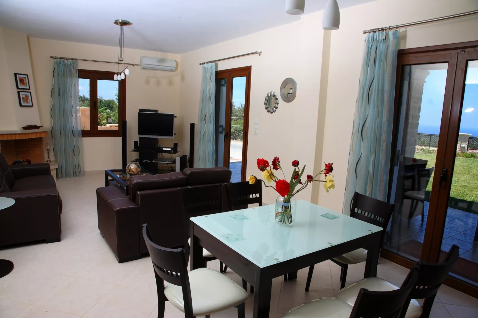 Agnanti Marina villa with private pool-Living room